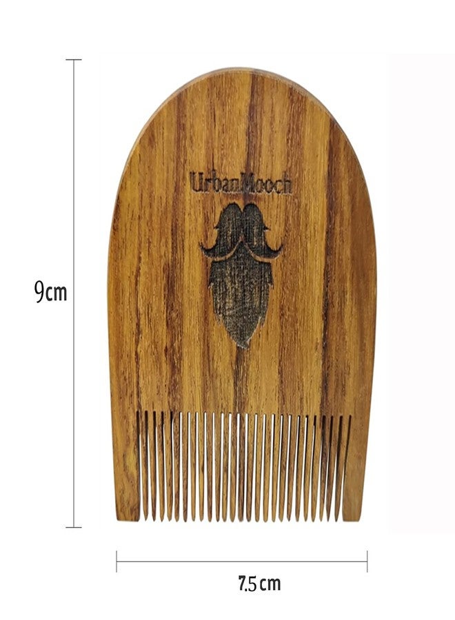 UrbanMooch | Beard Grooming Kit for Men | Onion Beard Oil Boar Bristle Brush U Shape Comb | Promotes Growth Nourishes Styles | 3-in-1 Set - Image 5